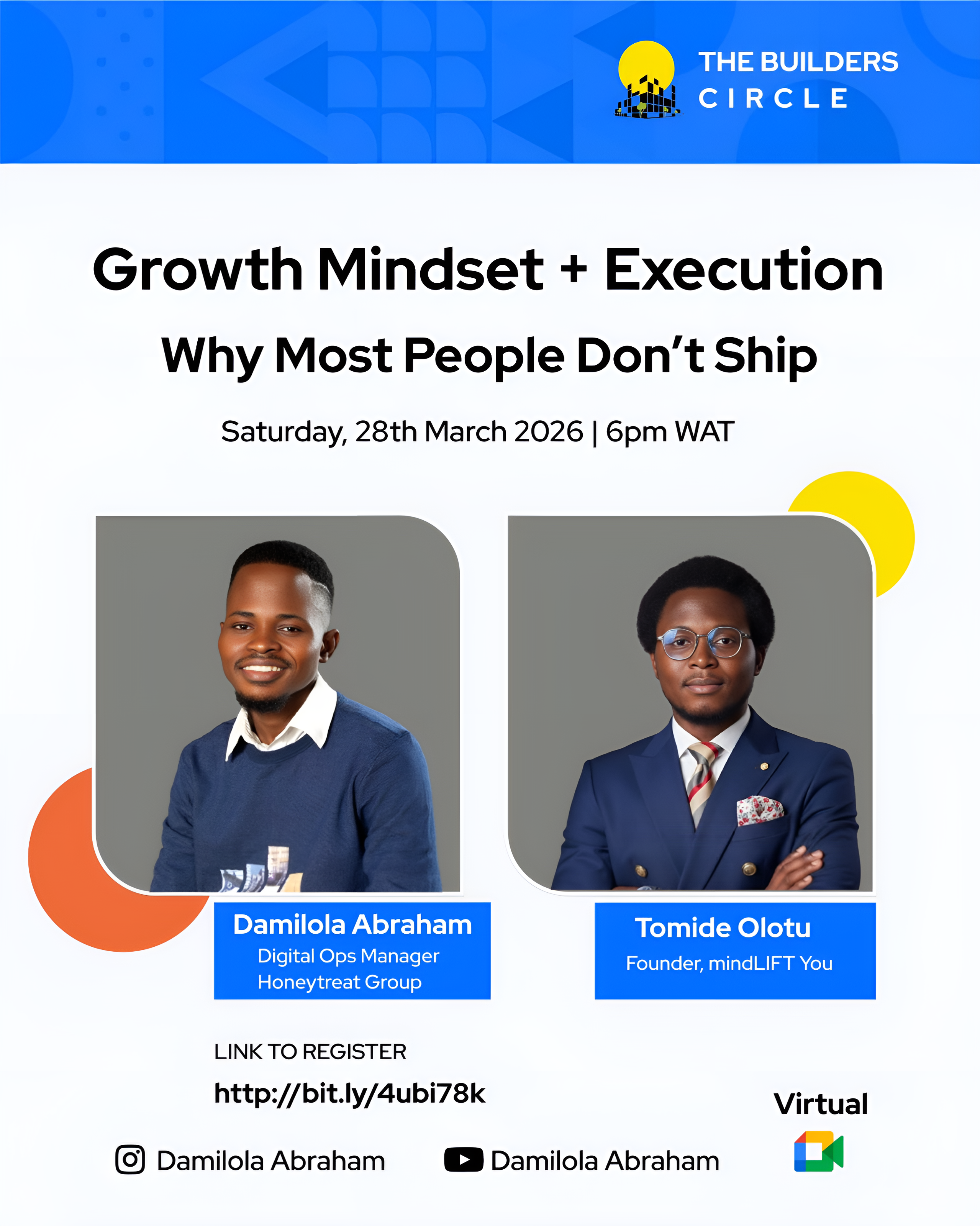 Growth Mindset + Execution Webinar Flier